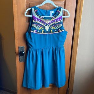 Dress with detailed neckline